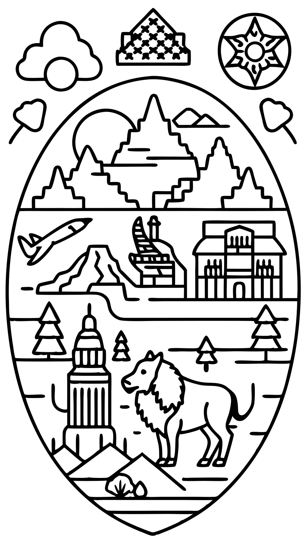 north america coloring page